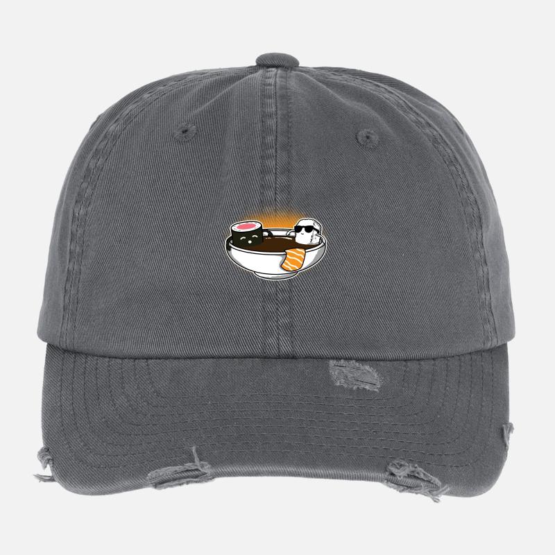 Bathtub Sushi Gift Flexfit Vintage Destroyed Cap