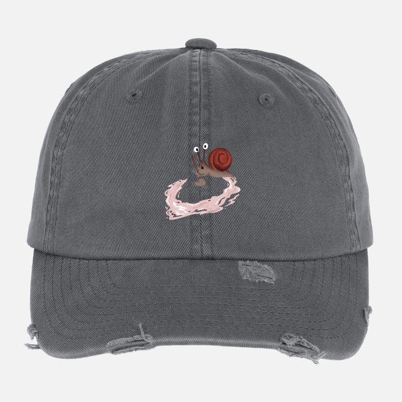 Dumme Schnecke Geschenk Flexfit Vintage Destroyed Cap