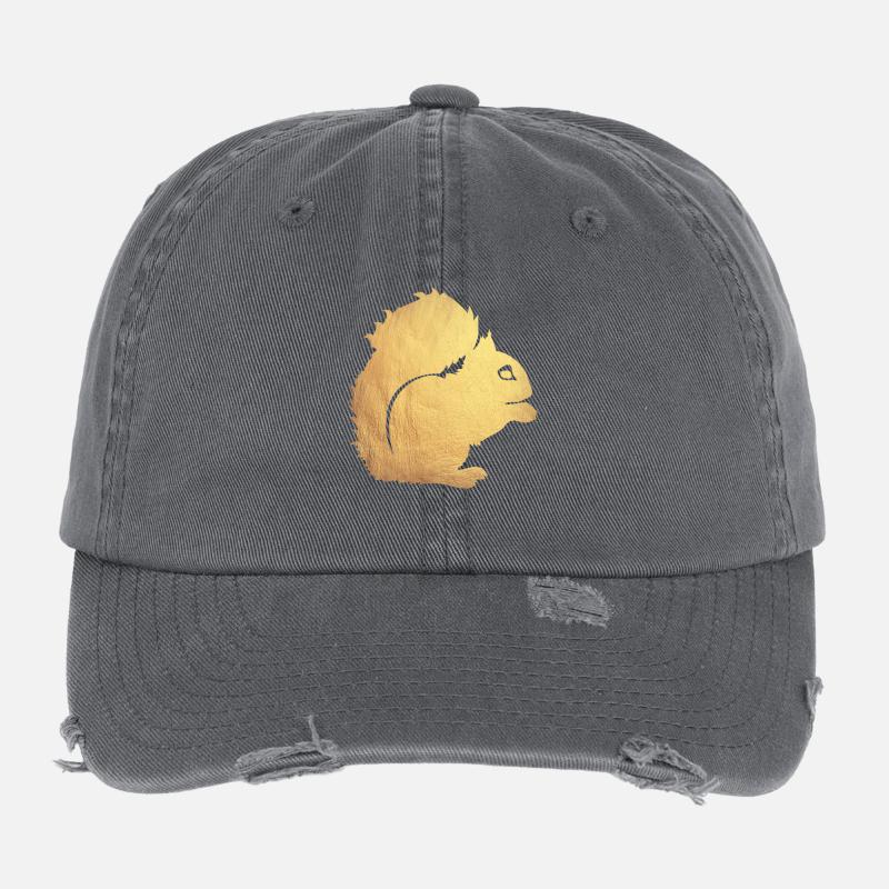 écureuil d'or Casquette vintage effet usé Flexfit