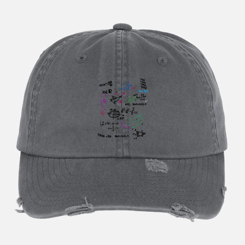 Math complexe tableau mathématique avec des formules Casquette vintage effet usé Flexfit