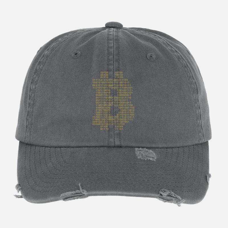 Bitcoin Code Blockchain Kryptowährung HODL Flexfit Vintage Destroyed Cap