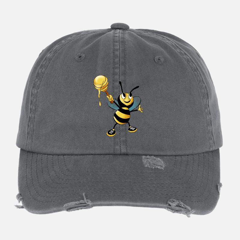 honey bee Flexfit Vintage Destroyed Cap
