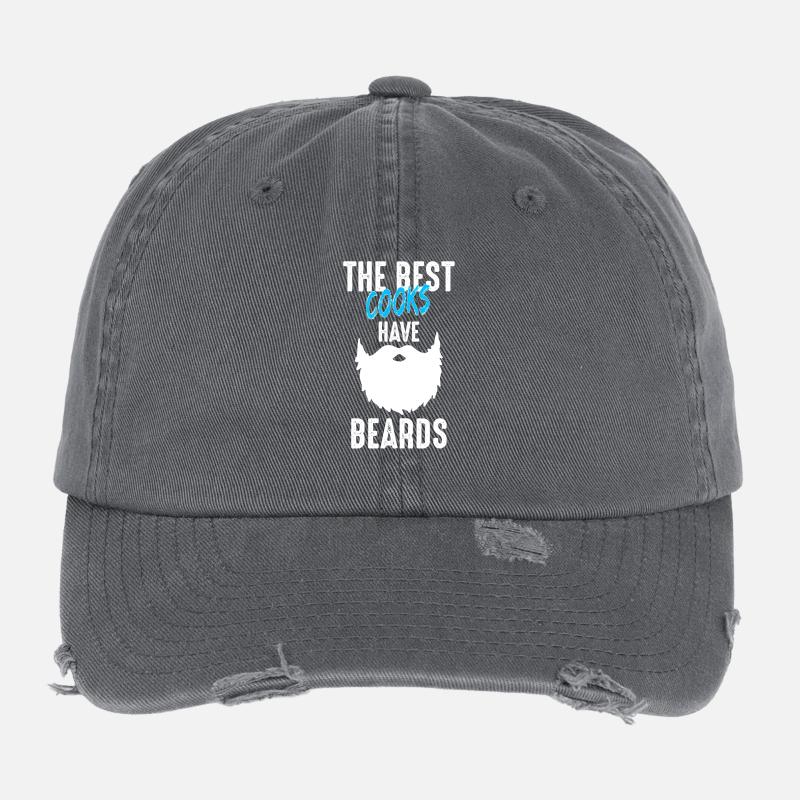 Chef Cooking Cooking Beard Bearded Bearer Gift Flexfit Vintage Destroyed Cap