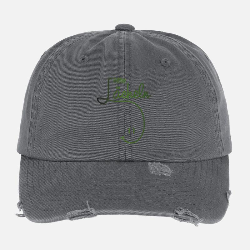 Bitte lächeln, please smile, smiley, Flexfit Vintage Destroyed Cap