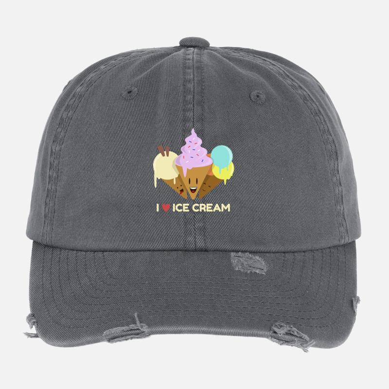 Ich liebe Eis Flexfit Vintage Destroyed Cap