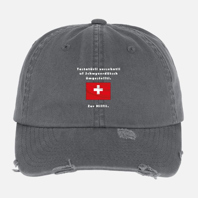 Schweizerdeutsch Flexfit Vintage Destroyed Cap