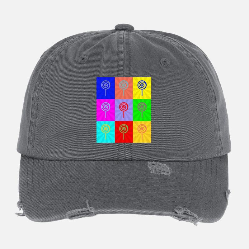 Pop Art Casquette vintage effet usé Flexfit