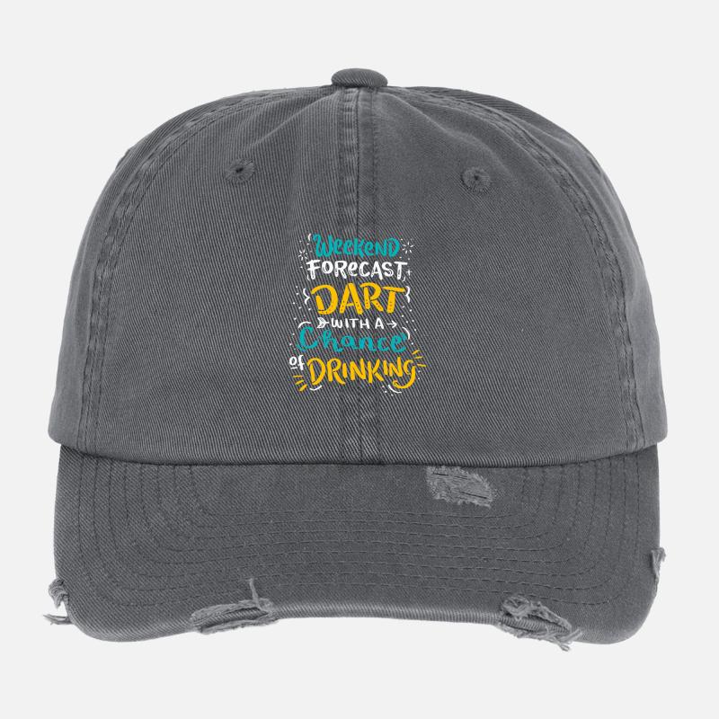 Weekend Forecast - Darts with a Chance of Drinking Flexfit Vintage Destroyed Cap