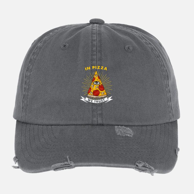 Cadeau de pizza Casquette vintage effet usé Flexfit