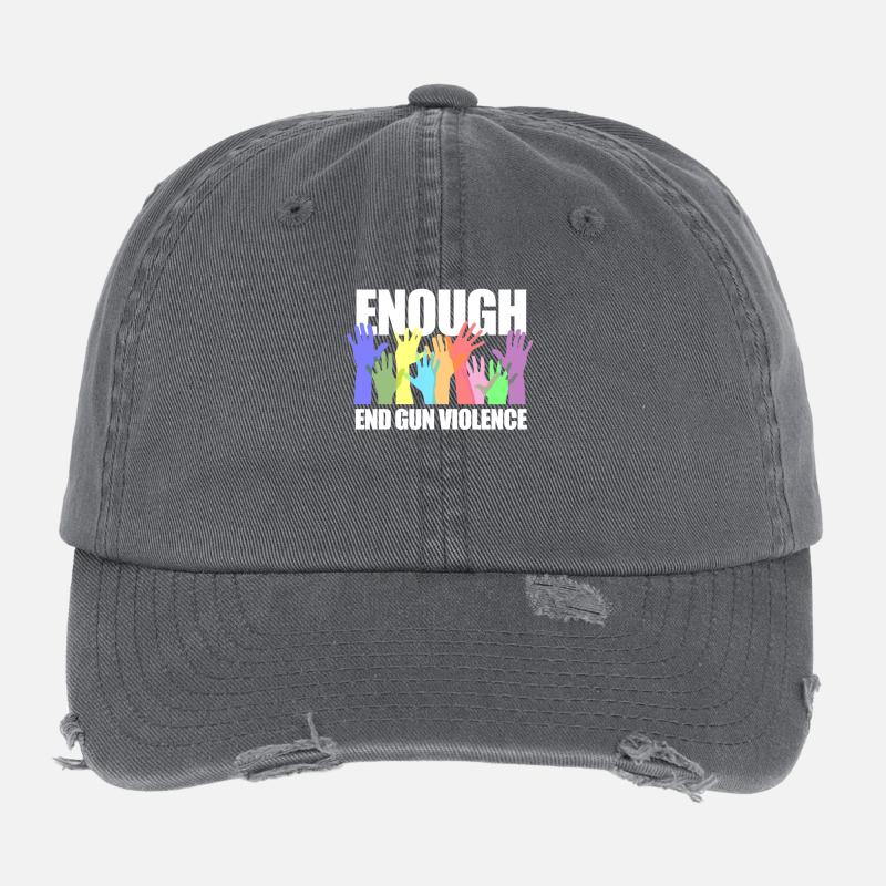 Enough gun violence quit gun control bid Flexfit Vintage Destroyed Cap