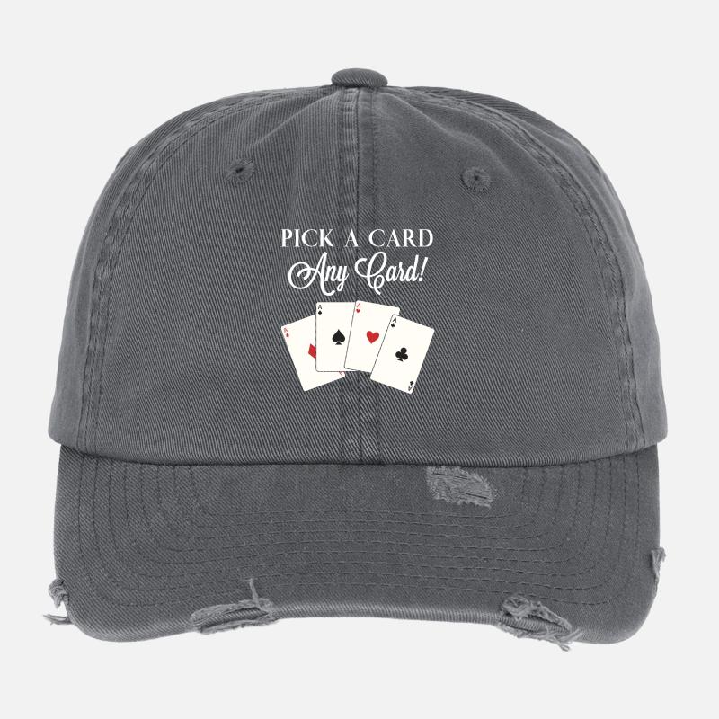 Magic Trick - Card Game - Cards - Sorcery Flexfit Vintage Destroyed Cap