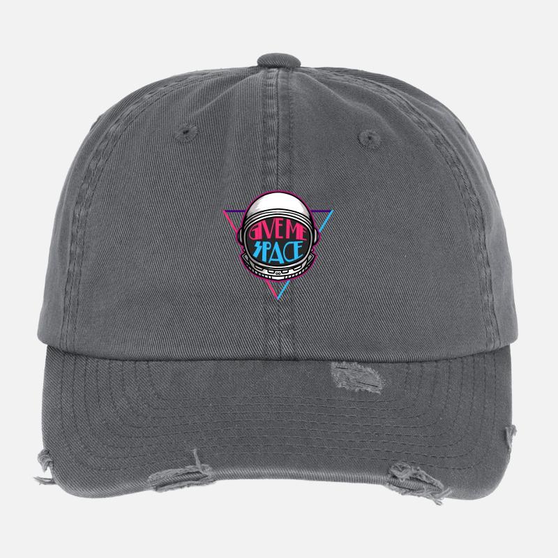 Space - space - space - space - saying Flexfit Vintage Destroyed Cap