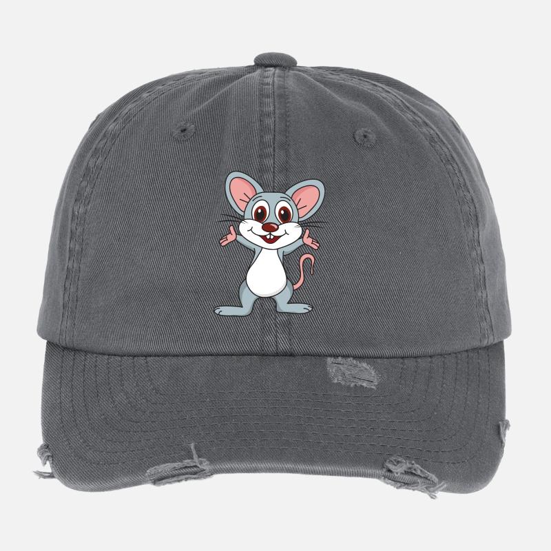 mouse Flexfit Vintage Destroyed Cap