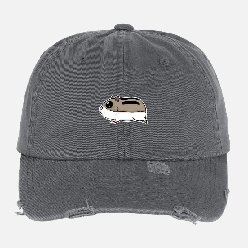 Niedlicher Hamster Flexfit Vintage Destroyed Cap