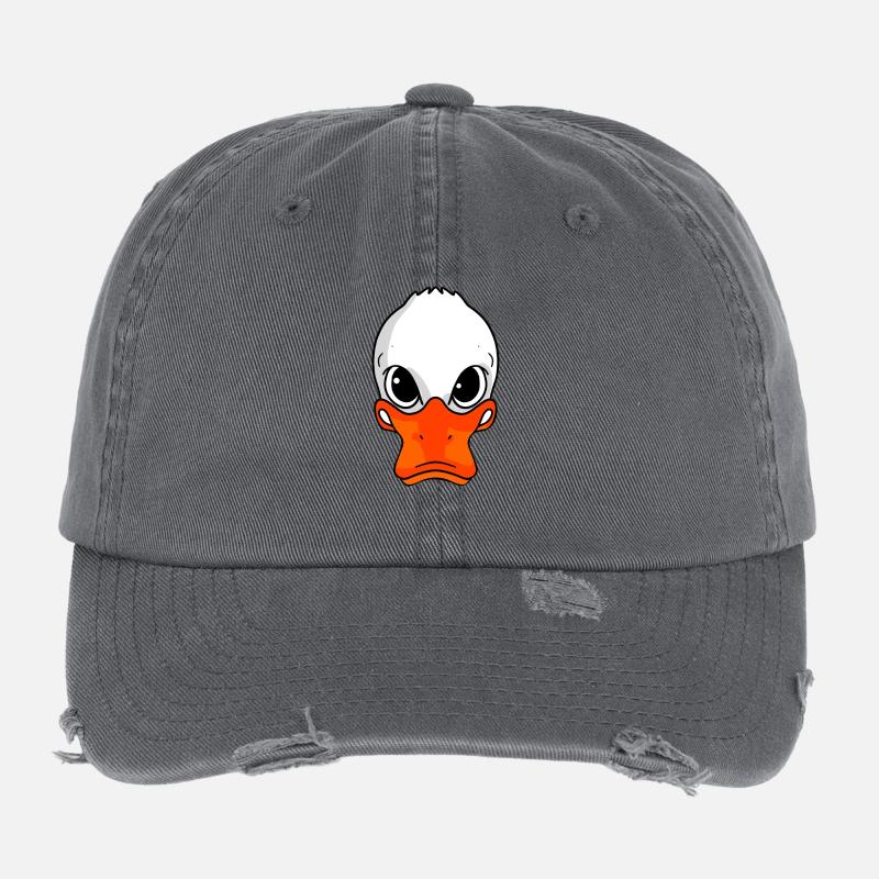 Canard méchant Casquette vintage effet usé Flexfit