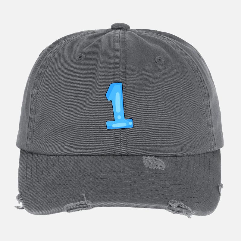 1 light blue Flexfit Vintage Destroyed Cap