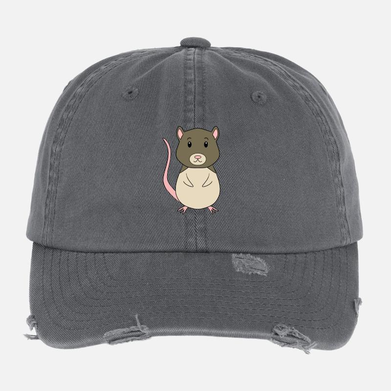 Vole Mouse Flexfit Vintage Destroyed Cap
