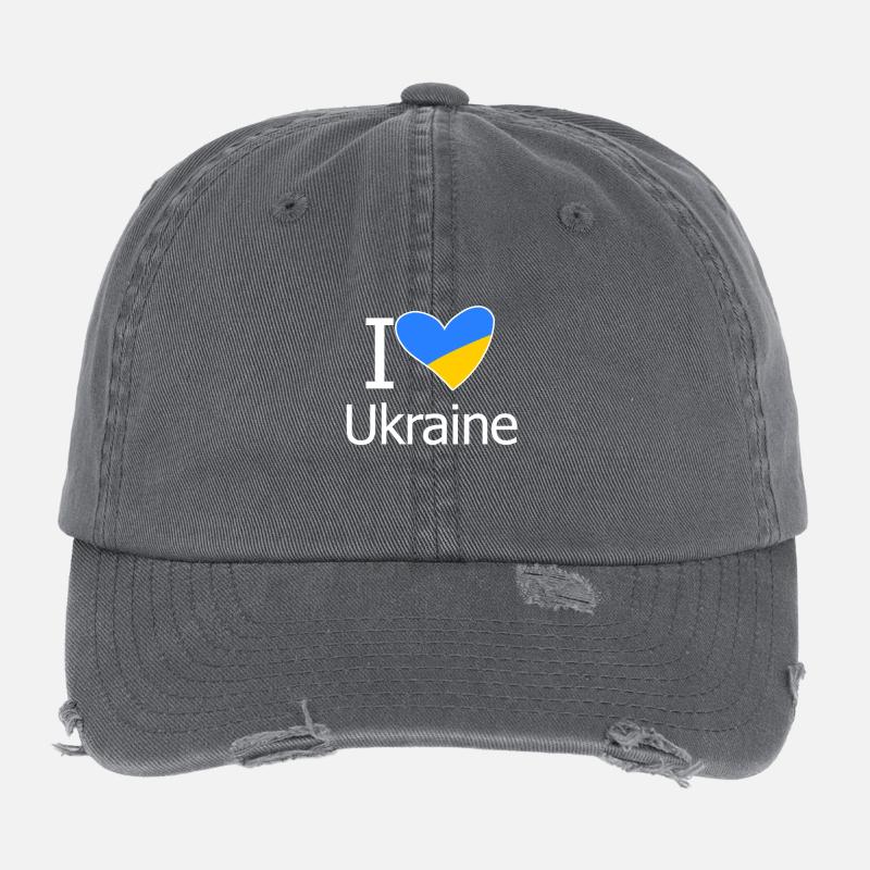 Ukraine Flexfit Vintage Destroyed Cap