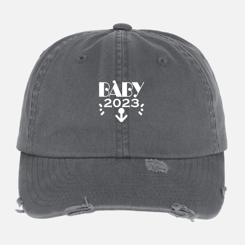 Grossesse Bébé enceinte 2023 Casquette vintage effet usé Flexfit