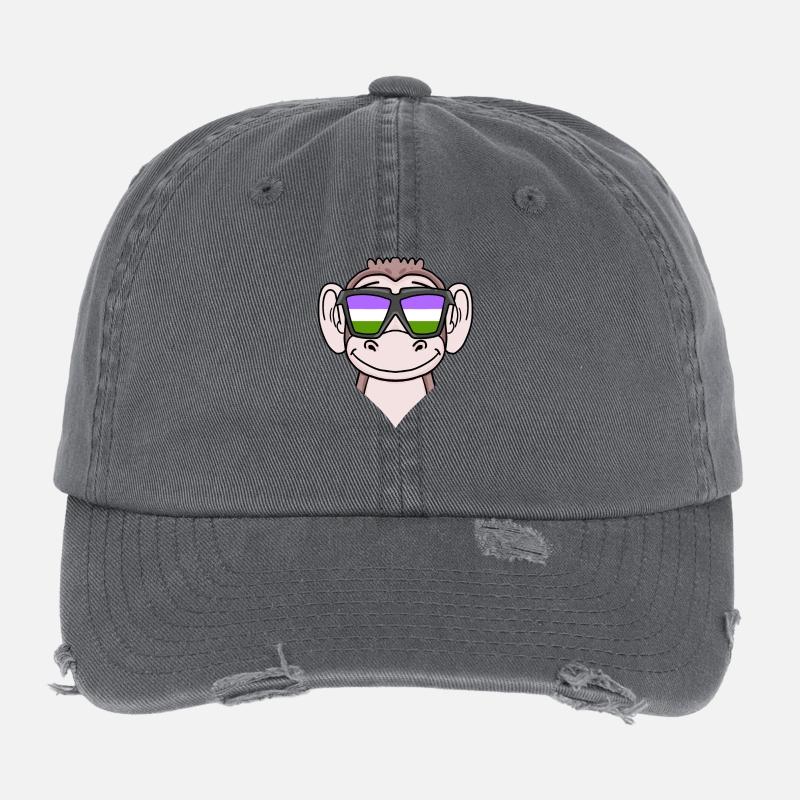 Genderqueer Affe Flexfit Vintage Destroyed Cap