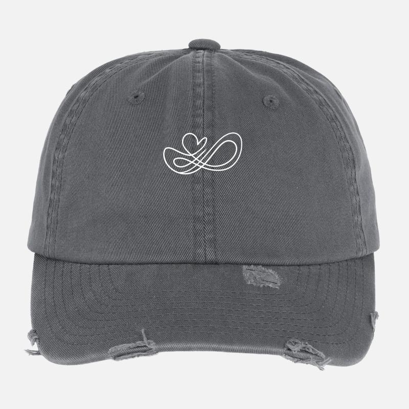 Unendlich Herz Liebe Flexfit Vintage Destroyed Cap