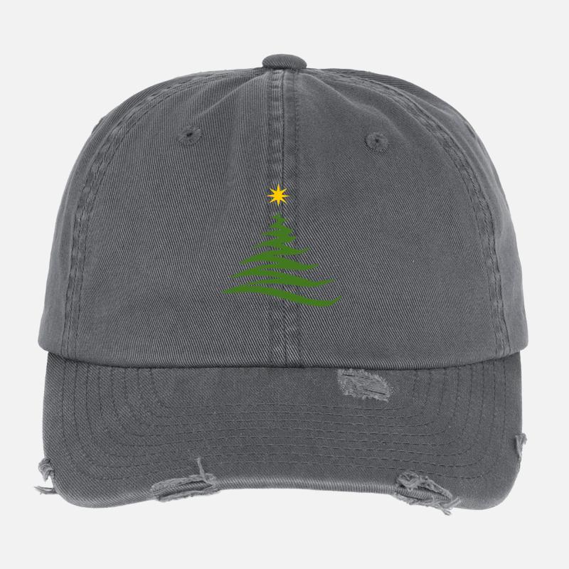 xmas tree Flexfit Vintage Destroyed Cap