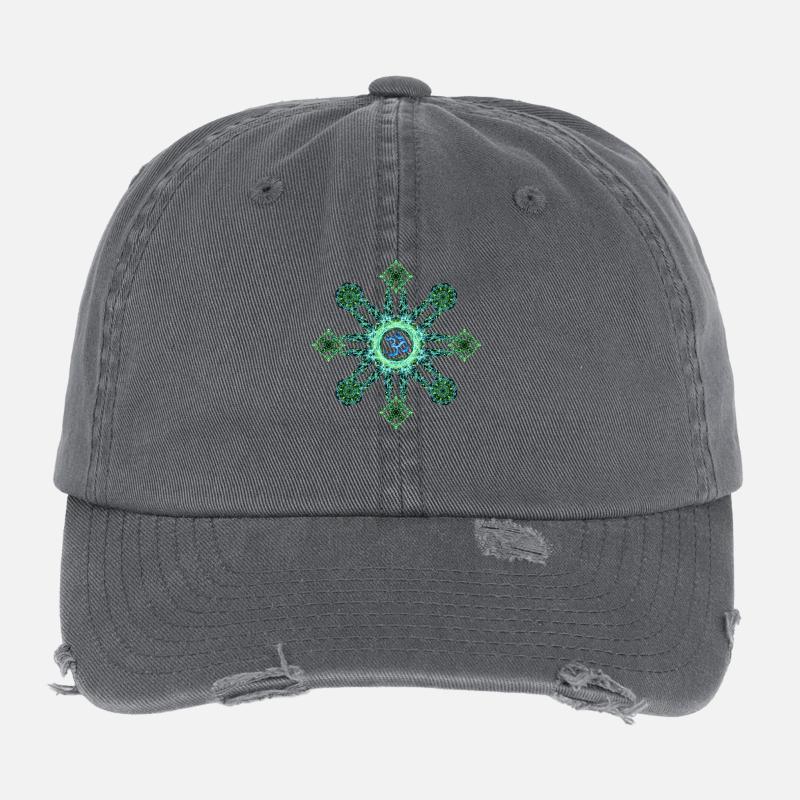 Blue/Green Om Flexfit Vintage Destroyed Cap