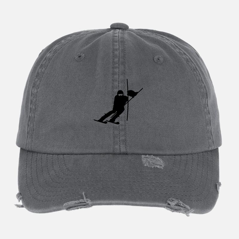 Slalom Ski (1c) Flexfit Vintage Destroyed Cap