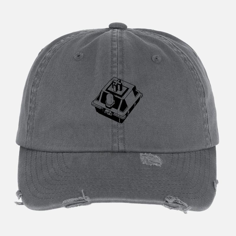 Mechanical Keyboard Switch Flexfit Vintage Destroyed Cap