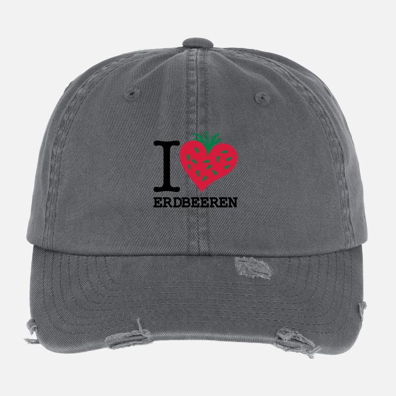 i_love_erdbeeren_3 Flexfit Vintage Destroyed Cap