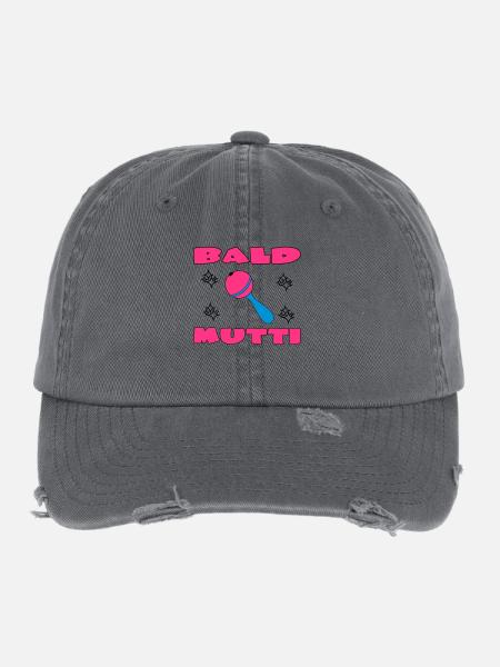 Bald mutti - Flexfit Vintage Destroyed Cap - Dunkelgrau - Vorne