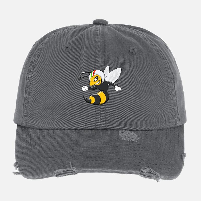 Frelon guêpe cool avec casque Casquette vintage effet usé Flexfit