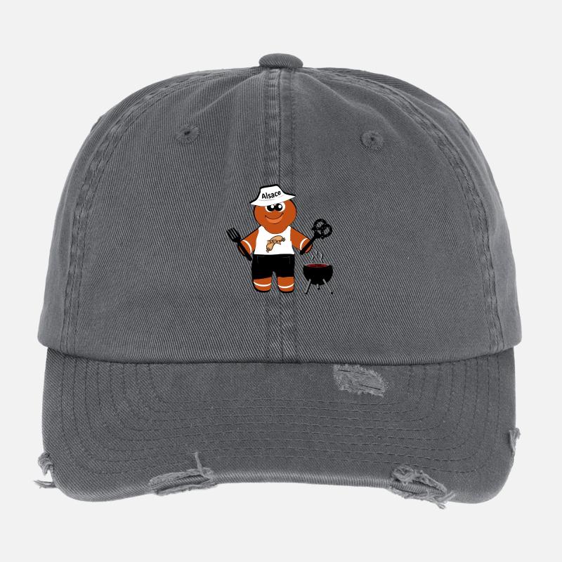 Mannele BBQ Casquette vintage effet usé Flexfit