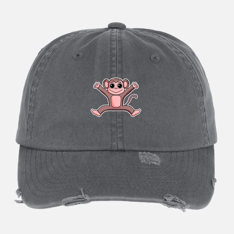 Singe Casquette vintage effet usé Flexfit