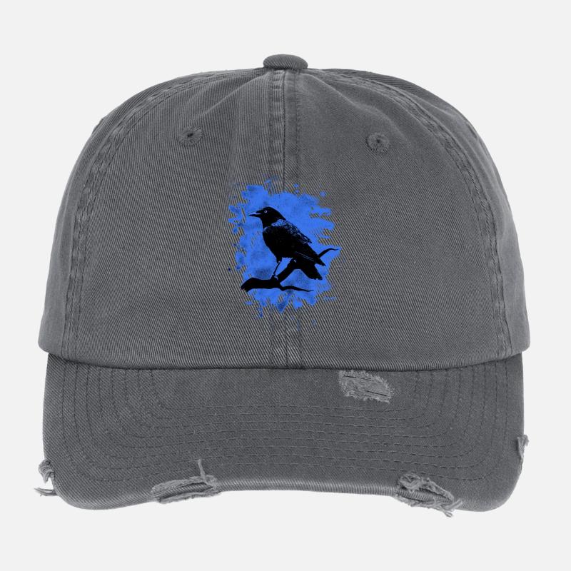 Crow bleached blue Flexfit Vintage Destroyed Cap