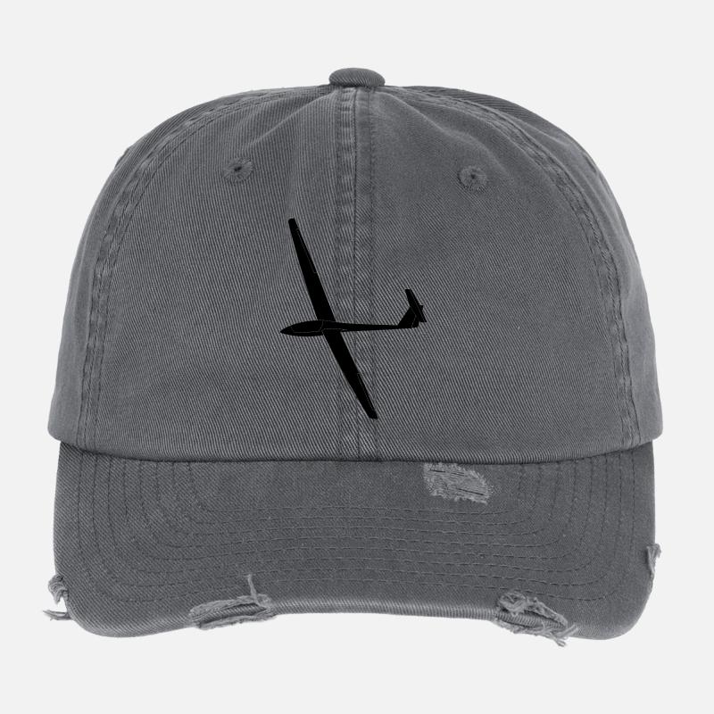 ls4 glider pilot - Flexfit Vintage Destroyed Cap - dark grey