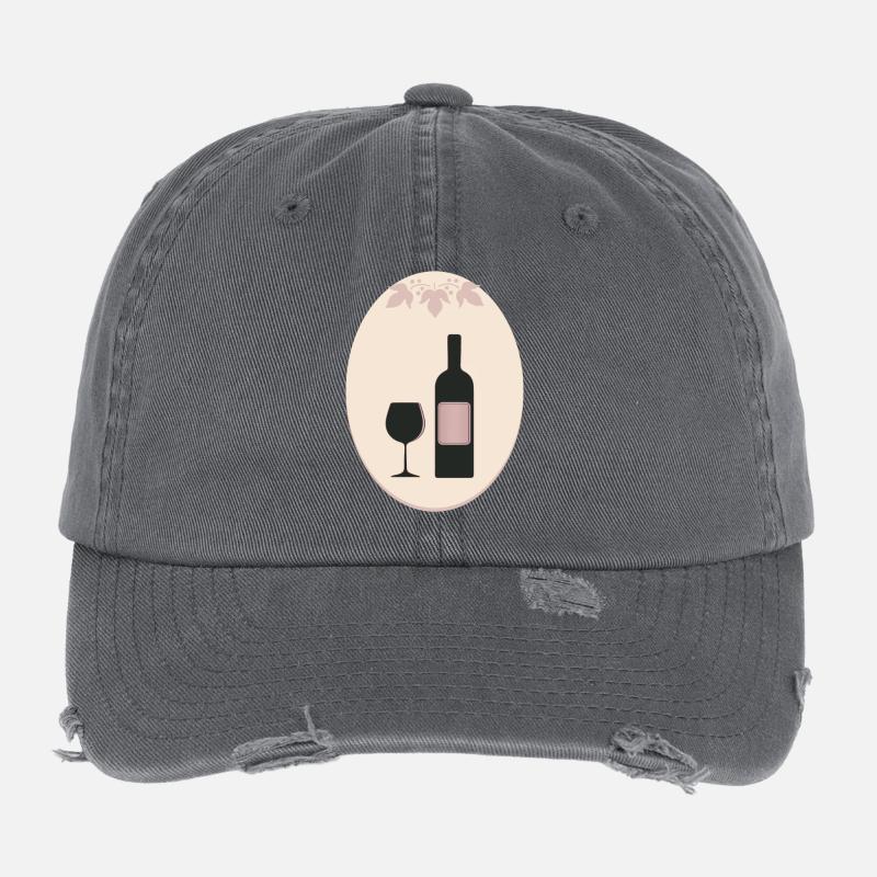 wein - Flexfit Vintage Destroyed Cap - Dunkelgrau