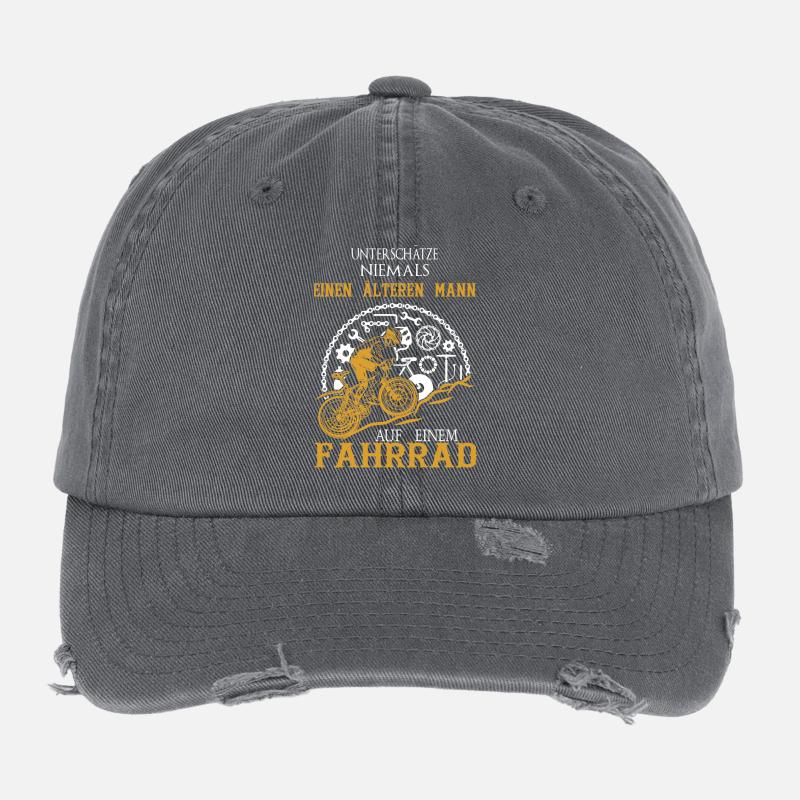 Alter Mann Fahrrad Flexfit Vintage Destroyed Cap