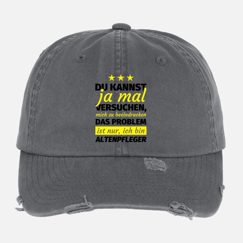 Altenpfleger Geschenk Flexfit Vintage Destroyed Cap