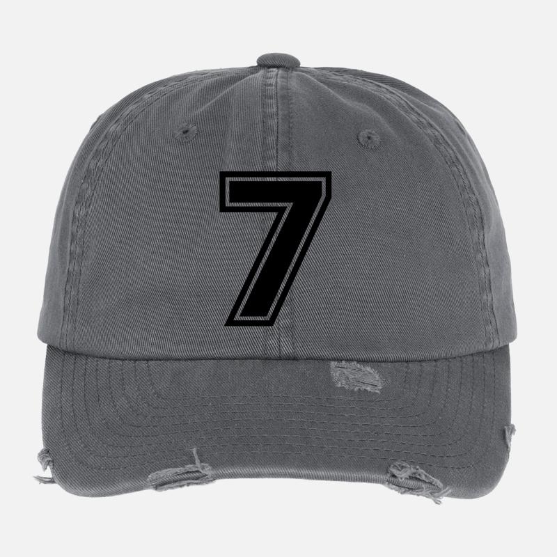 number_seven Flexfit Vintage Destroyed Cap