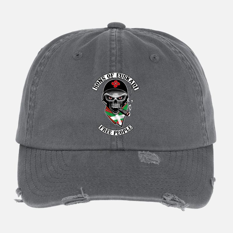 Baskische Biker-Design Flexfit Vintage Destroyed Cap