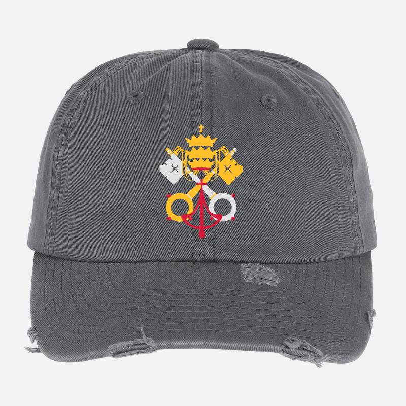 drapeau_vatican2 Flexfit Vintage Destroyed Cap