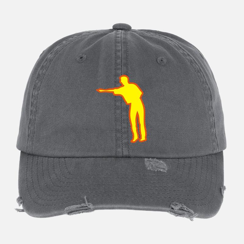 player board game puck logo character Flexfit Vintage Destroyed Cap