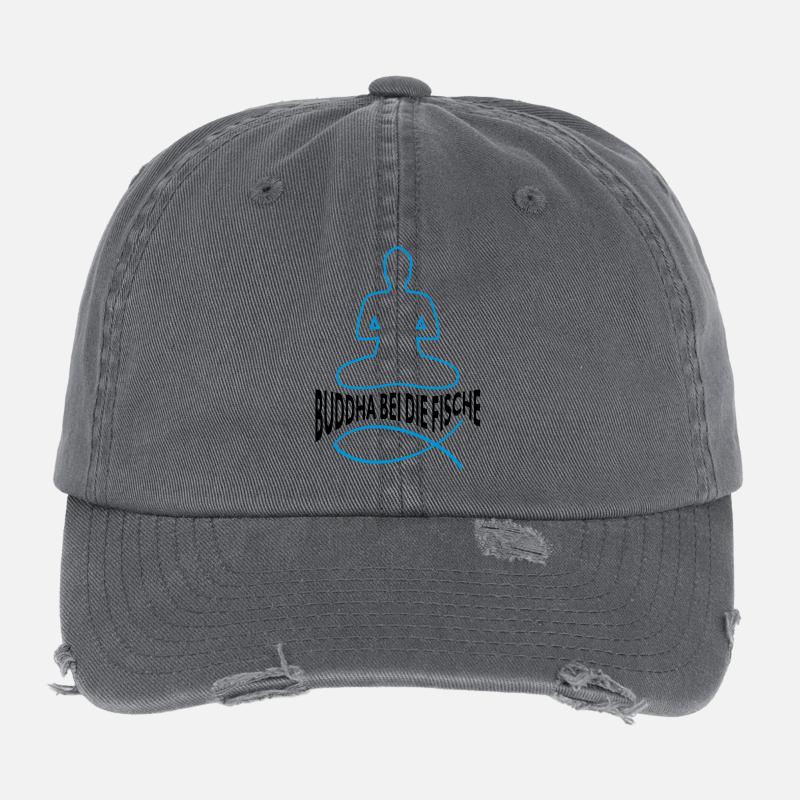 BOUDDHA DANS LE POISSON Casquette vintage effet usé Flexfit