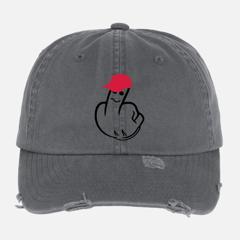 mittelfinger Flexfit Vintage Destroyed Cap