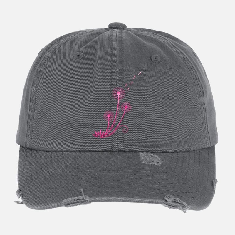 Dandelion, Blowball, summer, spring, gift, flower Flexfit Vintage Destroyed Cap