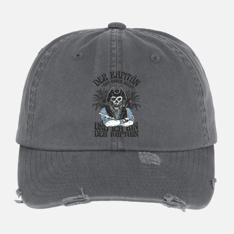 Der Kapitän hat immer recht ! Flexfit Vintage Destroyed Cap