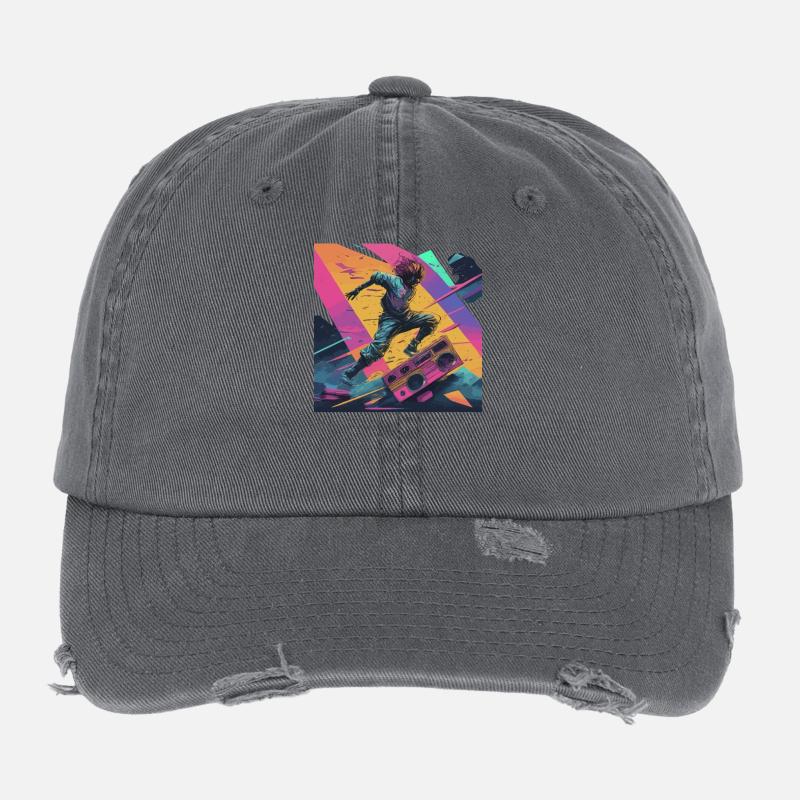 Urban dance vibe with colour explosion Flexfit Vintage Destroyed Cap