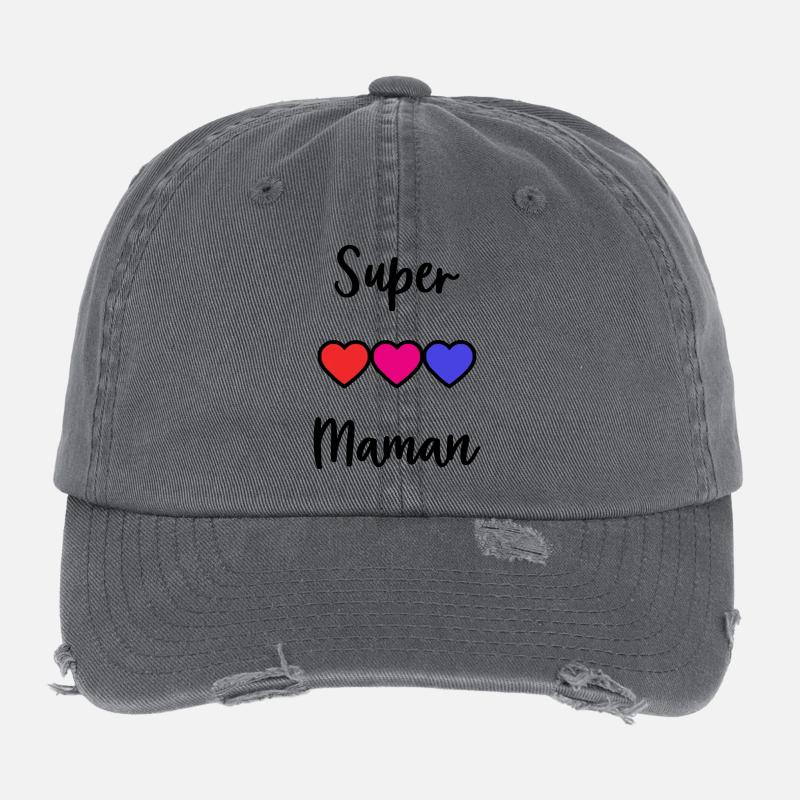 SUPER MAMAN Casquette vintage effet usé Flexfit