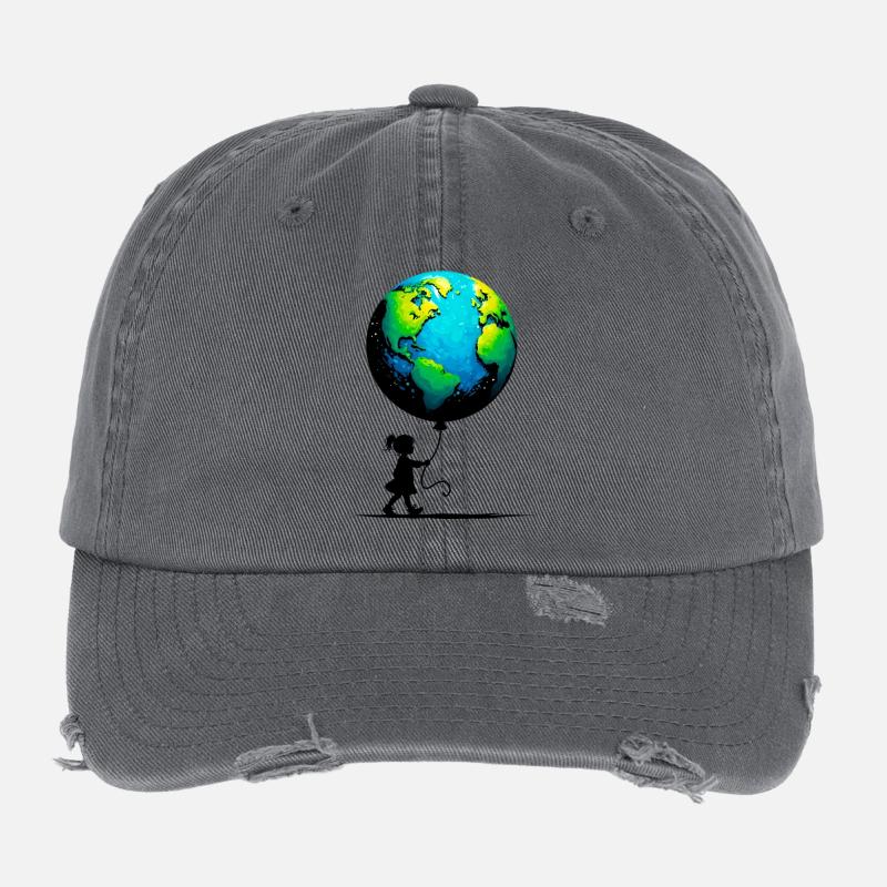 Planet Erde Flexfit Vintage Destroyed Cap